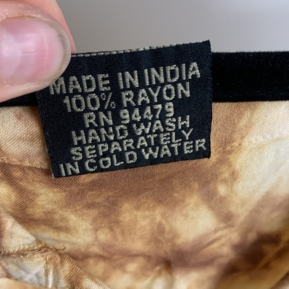 Vintage Meetu Magic Beaded Tie Dye Fringe Button Up Shirt Size 3X - Picture 3 of 6